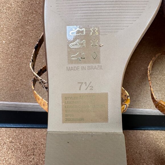 Madewell The Lyra Slide Sandal in Snake Embossed Leather Women's Size 7.5 - Picture 5 of 5